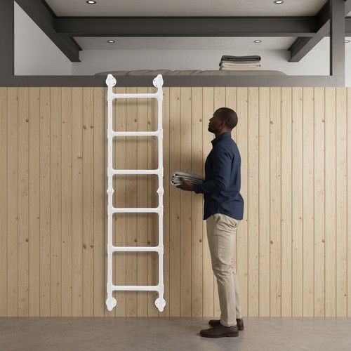 Step ladder bunk - bed,